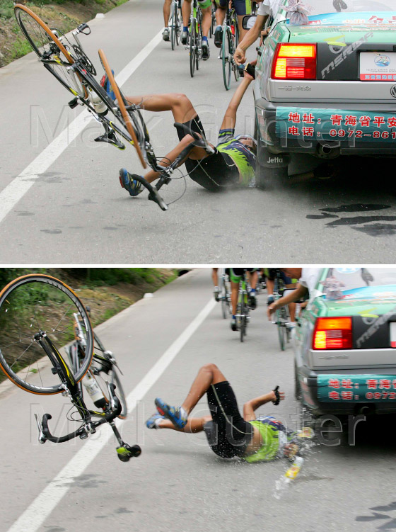 Tour Qinghai Lake Famous Bike Crash